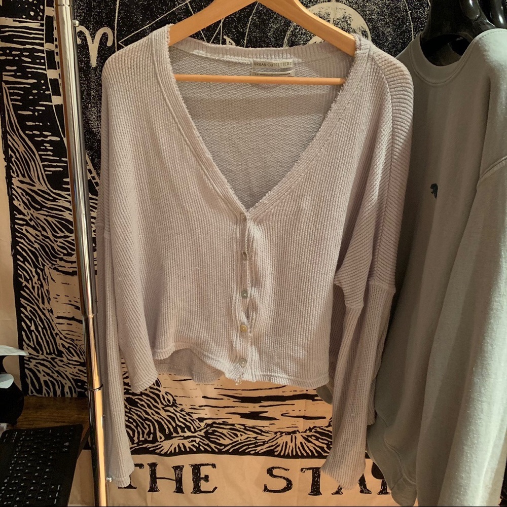 Urban Outfitters long sleeve thermal button up top